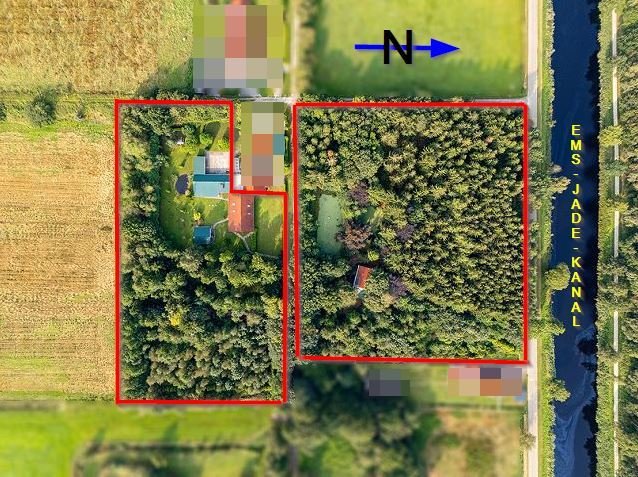 Verkaufsobjekt aus der Vogelperspektive
