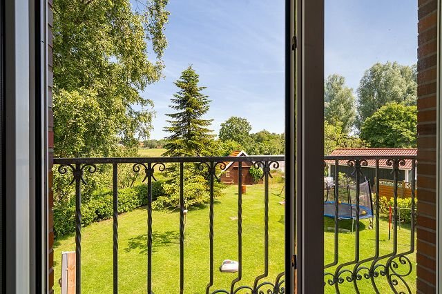 Blick aus dem Wohnzimmer des Dachgeschosses