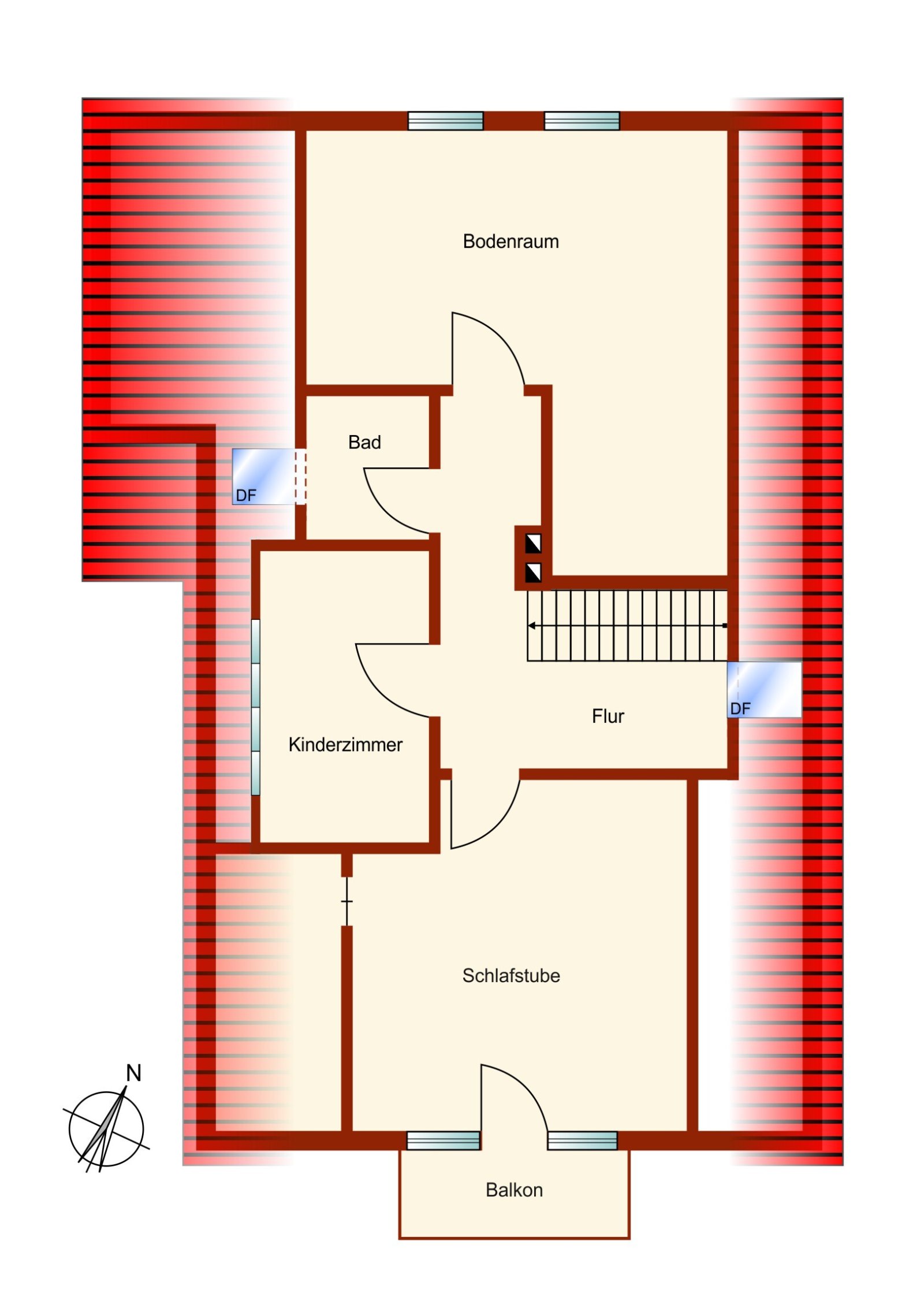 Grundriss vom Dachgeschoss