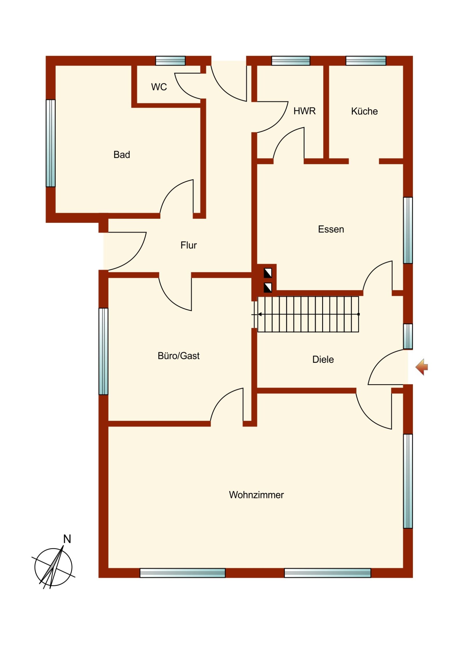 Grundriss vom Erdgeschoss